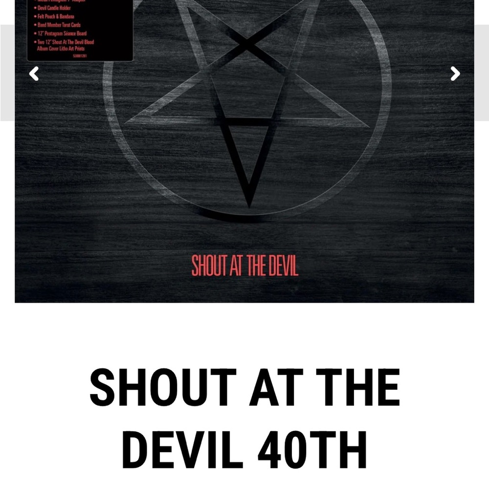 Mötley Crüe Shout at the Devil 40th Anniversary  Limited Edition Boxed Set - New